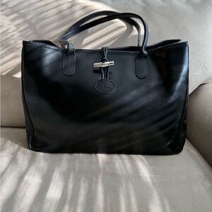Longchamp Black Interior Tote
